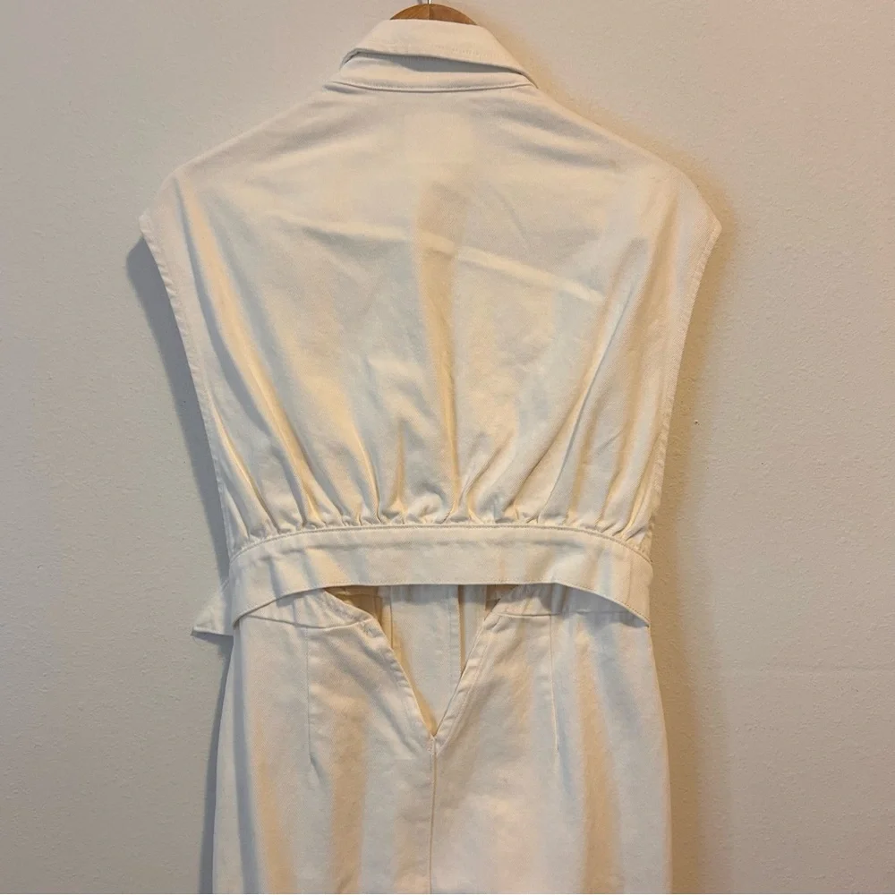 ASOS 8 Women’s Cream Button-Down Maxi Belted Dress - Picture 8 of 11